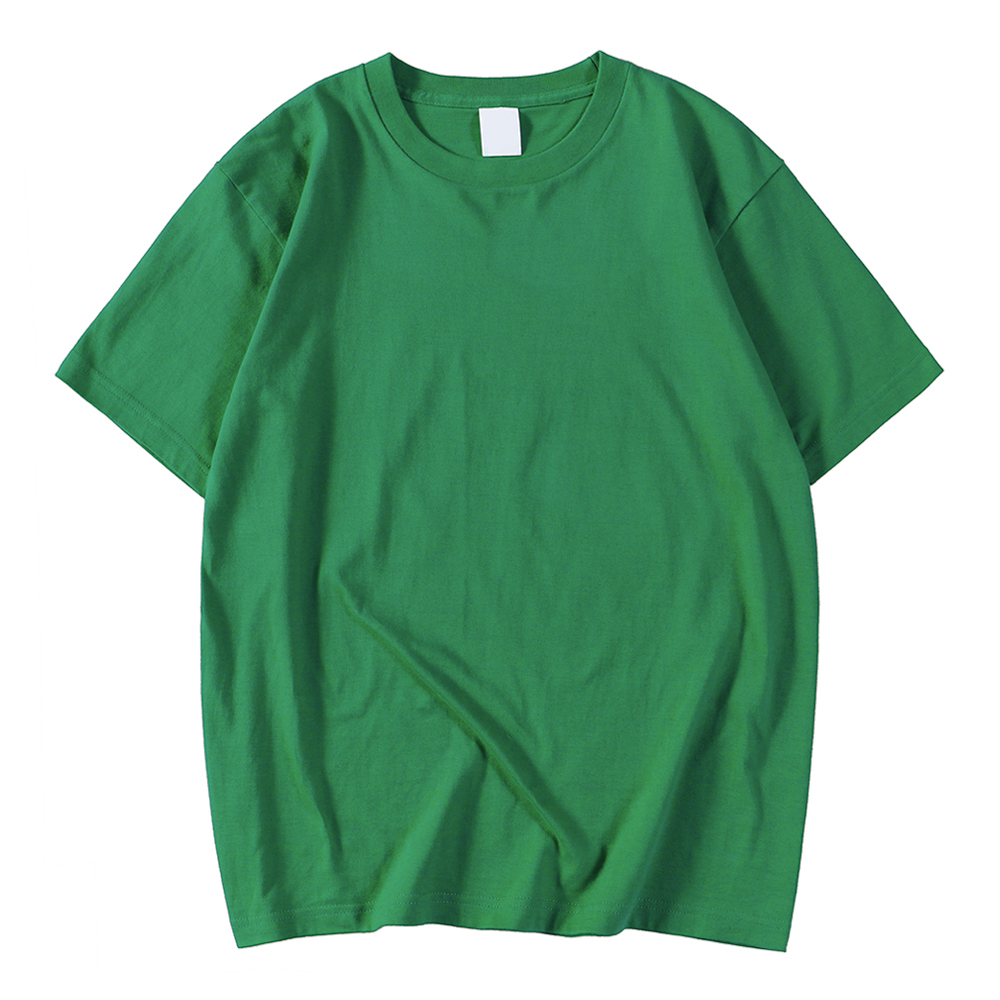 Summer Clothing Teens - Green Solid Color Clothing Male T