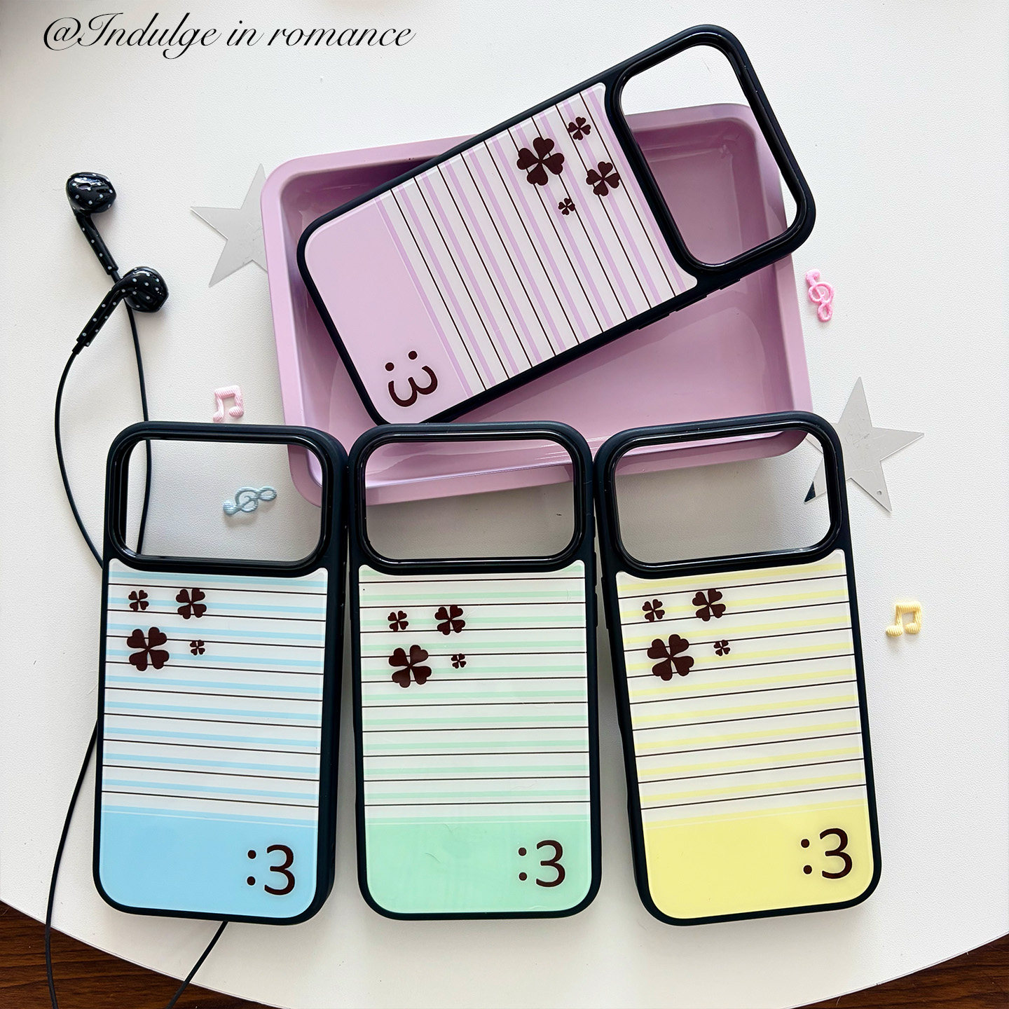 Summer Closet - Minimalist INS Summer Four-Leaf Clover Striped