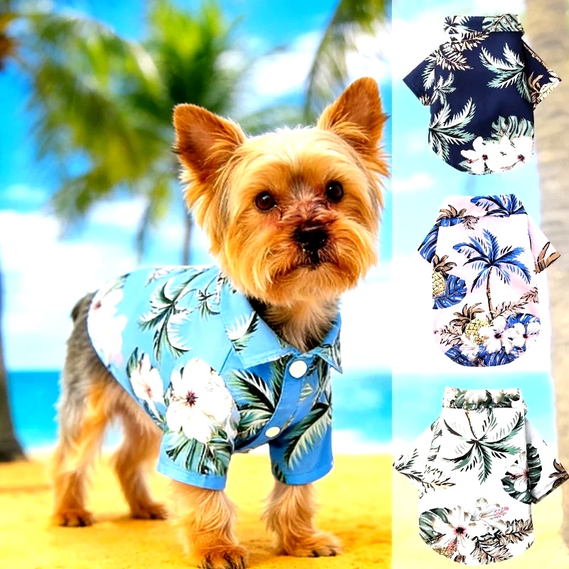 Summer Dog Clothing - Hawaiian Style Pet Dog Clothe Summer