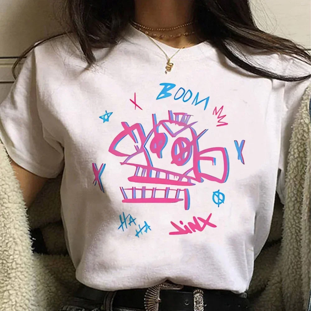 Jinx Arcane Monkey T Shirt Ani - Summer Grunge Clothing review and price