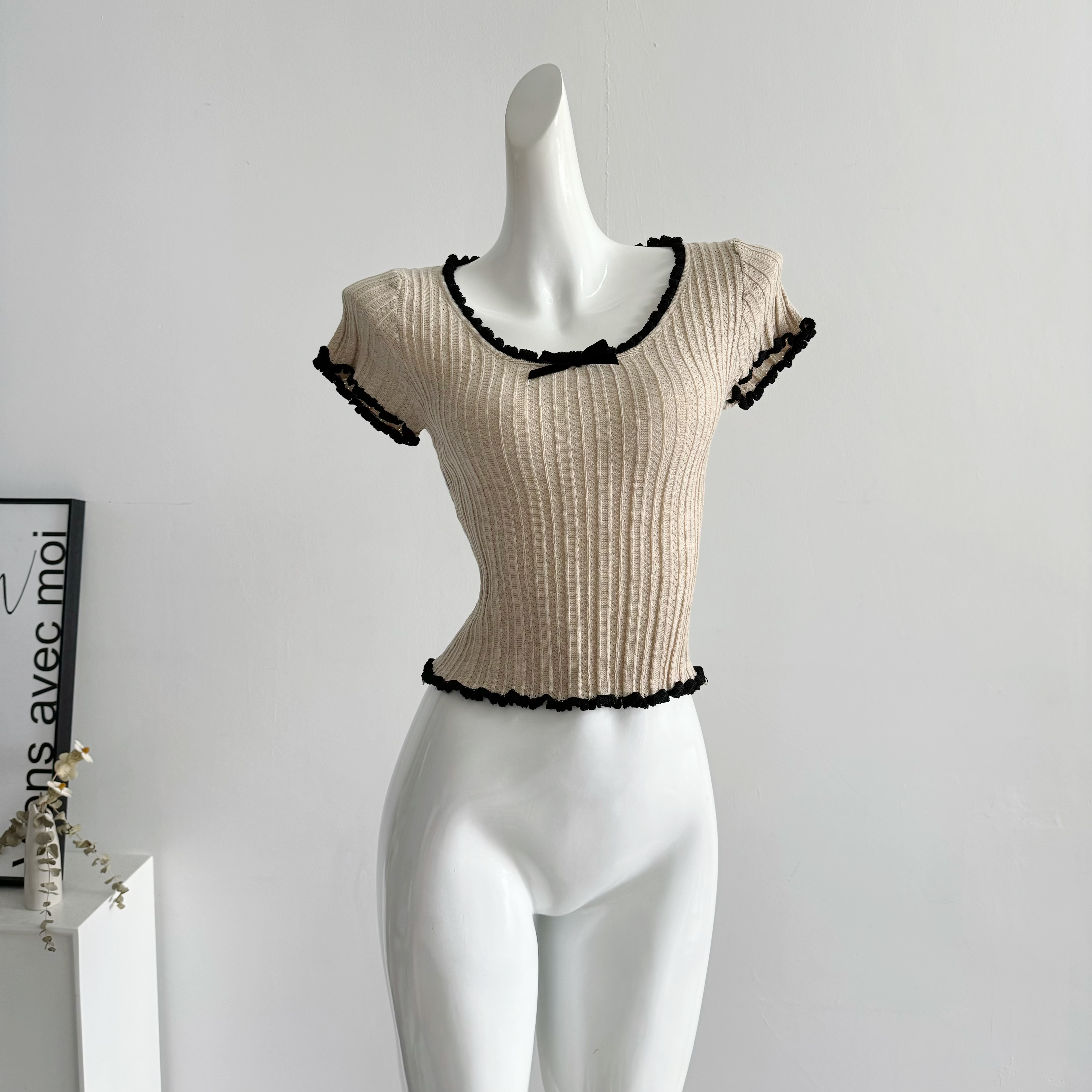 Women's Short Sleeve Ribbed Kn - Summer Clothing Teens review and price