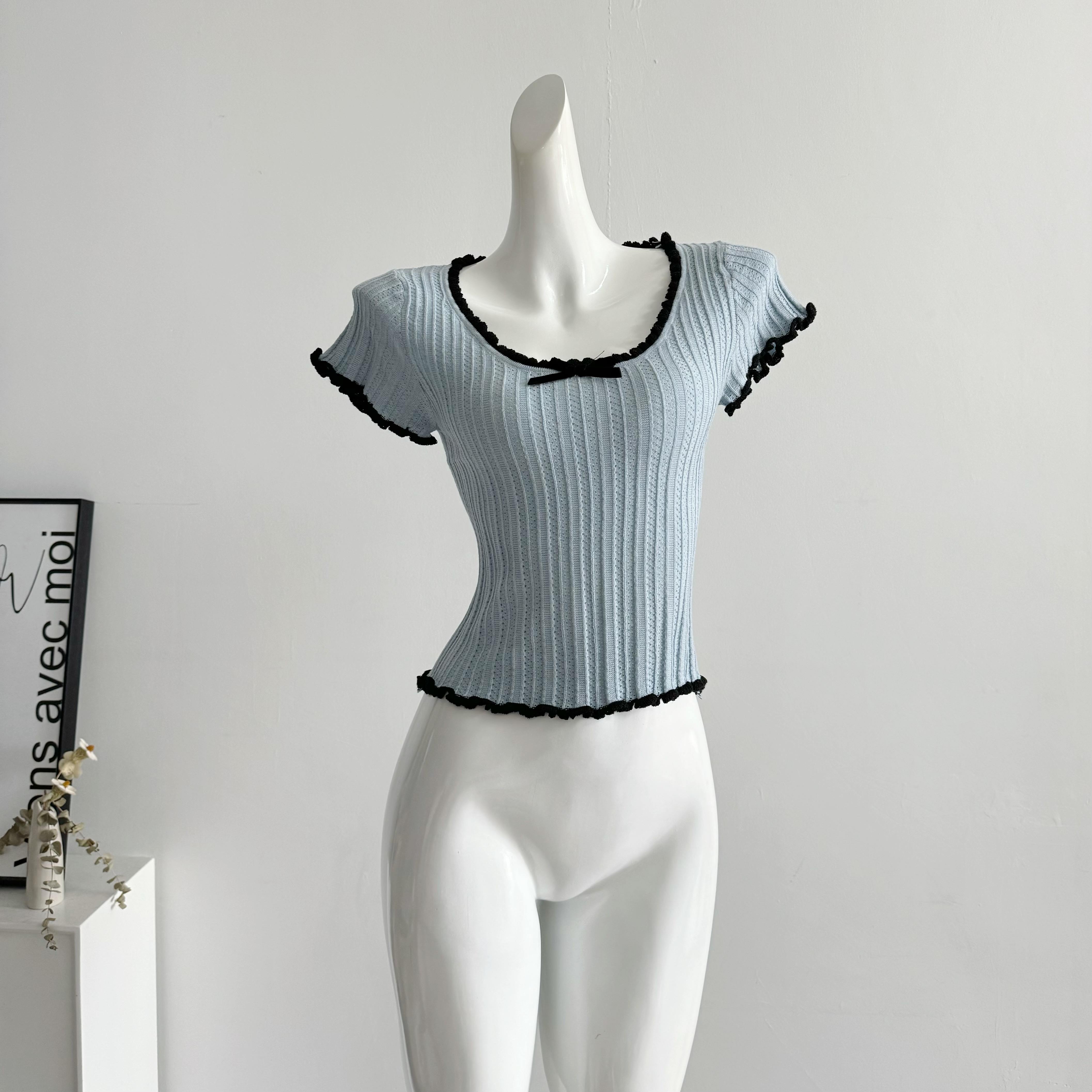 Women's Short Sleeve Ribbed Kn - Summer Clothing Teens review and price