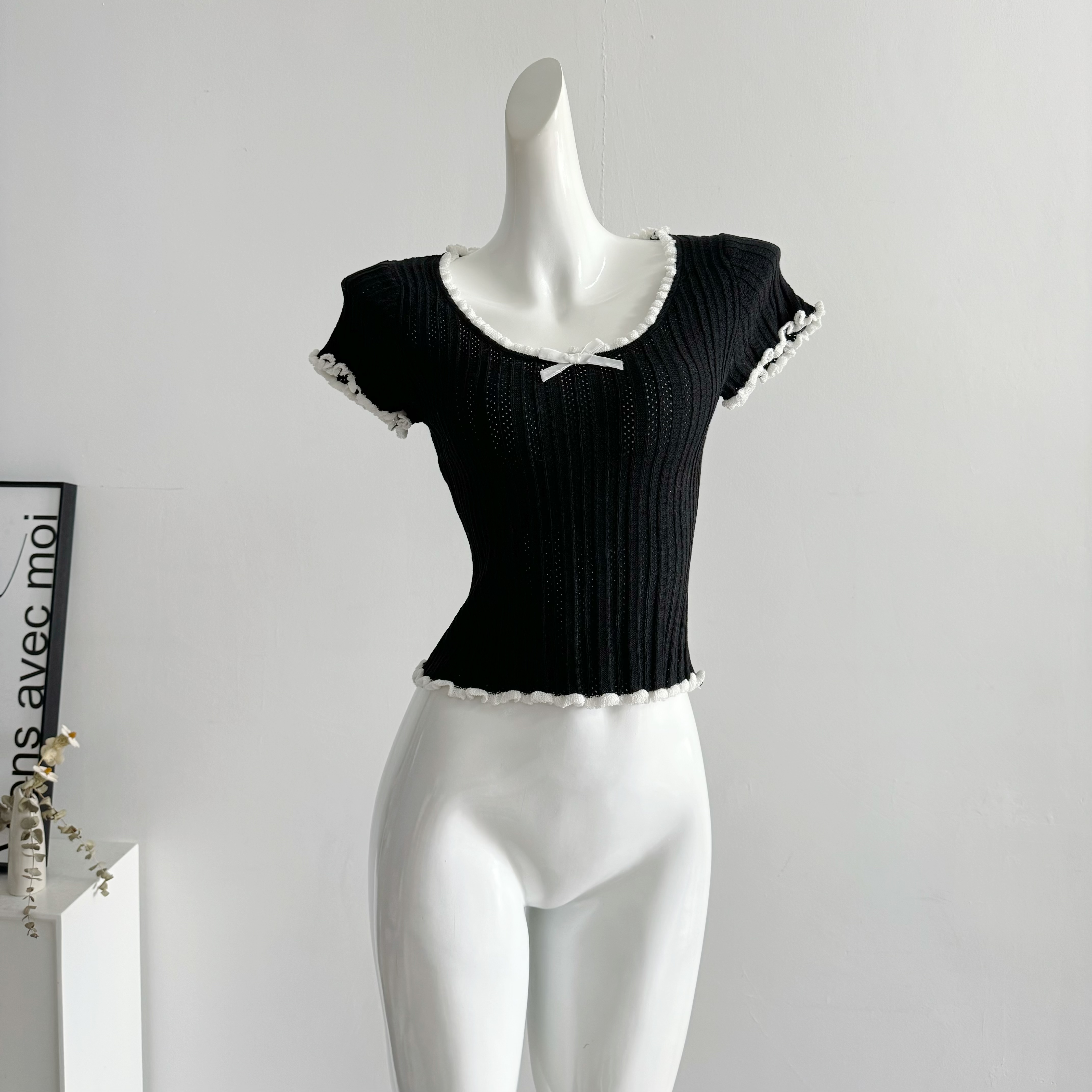 Women's Short Sleeve Ribbed Kn - Summer Clothing Teens review and price