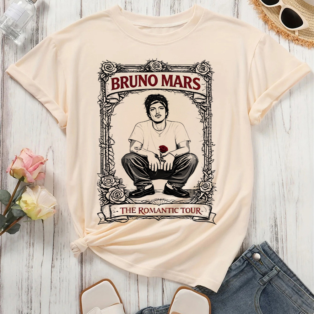 Bruno Mars t shirt women hip h - Summer Grunge Clothing review and price