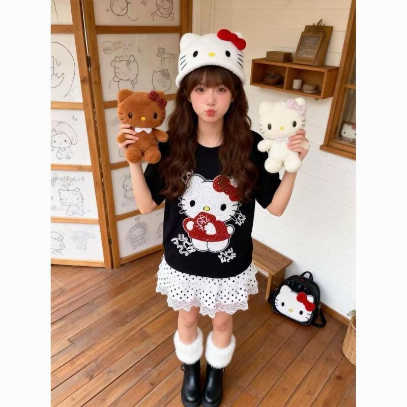 Cute Short-Sleeved Hello Kitty - Summer Clothing Women review and price