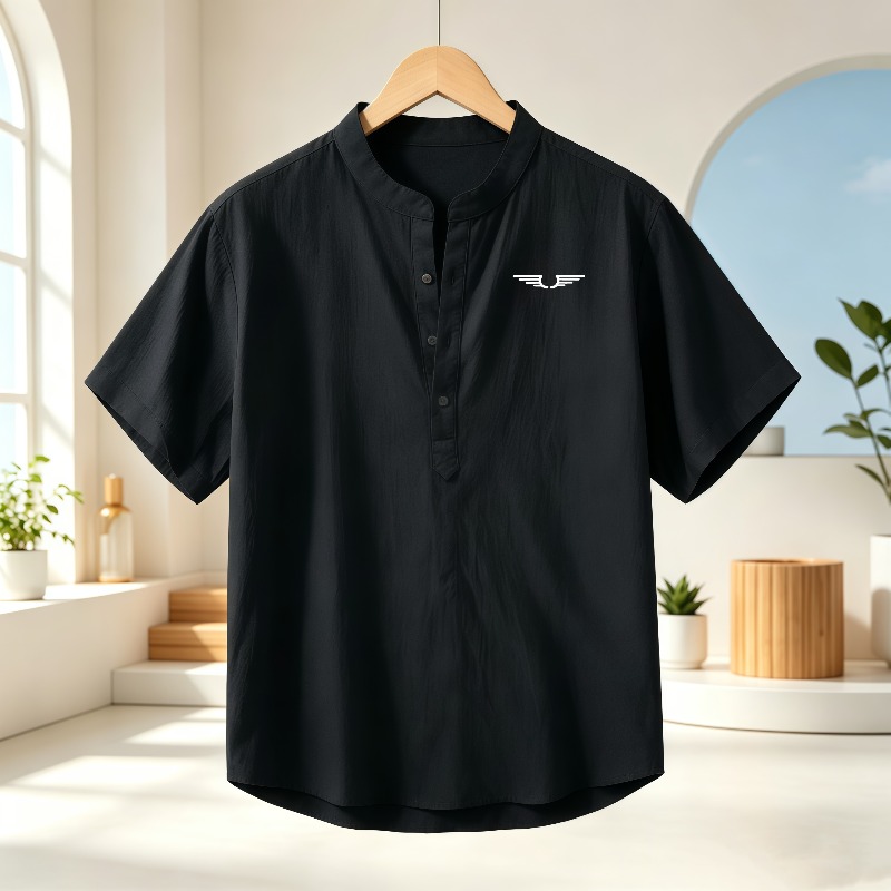 Men's cotton and linen Henley  - Summer Clothing Types review and price