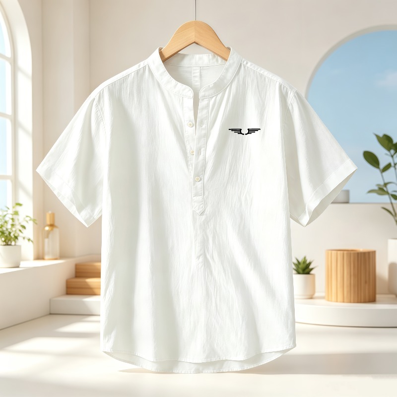 Men's cotton and linen Henley  - Summer Clothing Types review and price