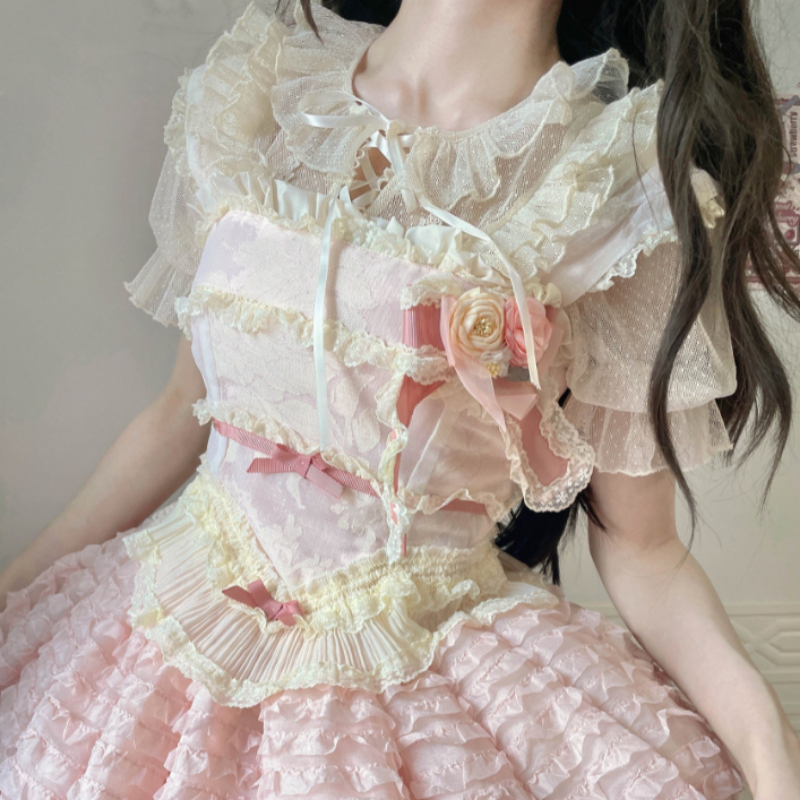 Lolita Sweet Lace Patchwork Wo - Summer Grunge Clothing review and price
