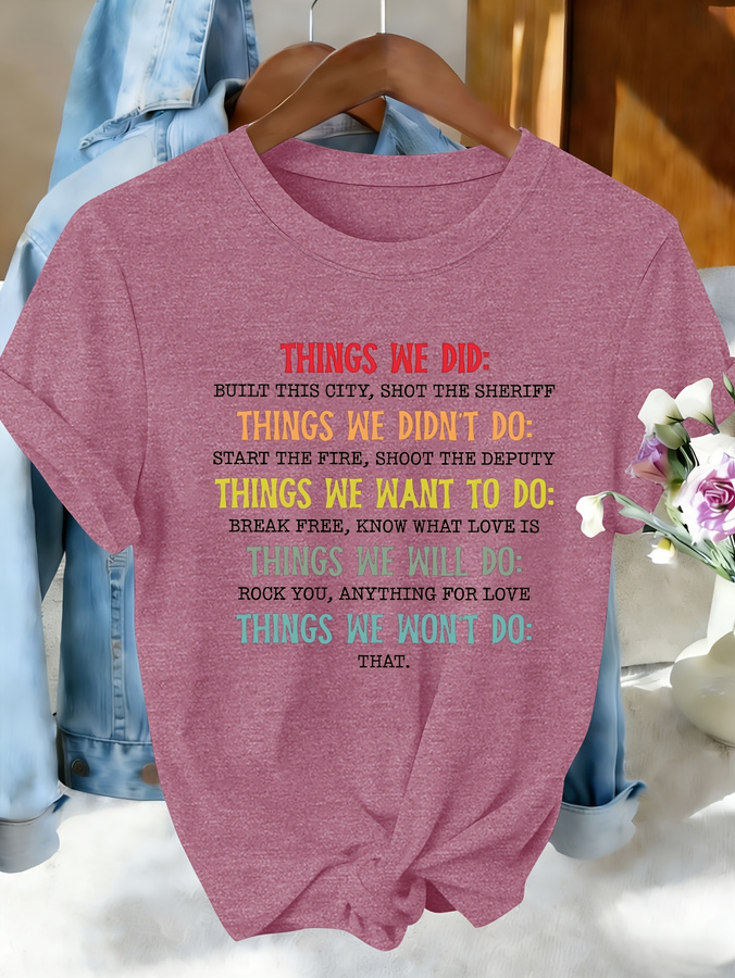 Things We Did Didn't Want Will - Summer Clothing List review and price