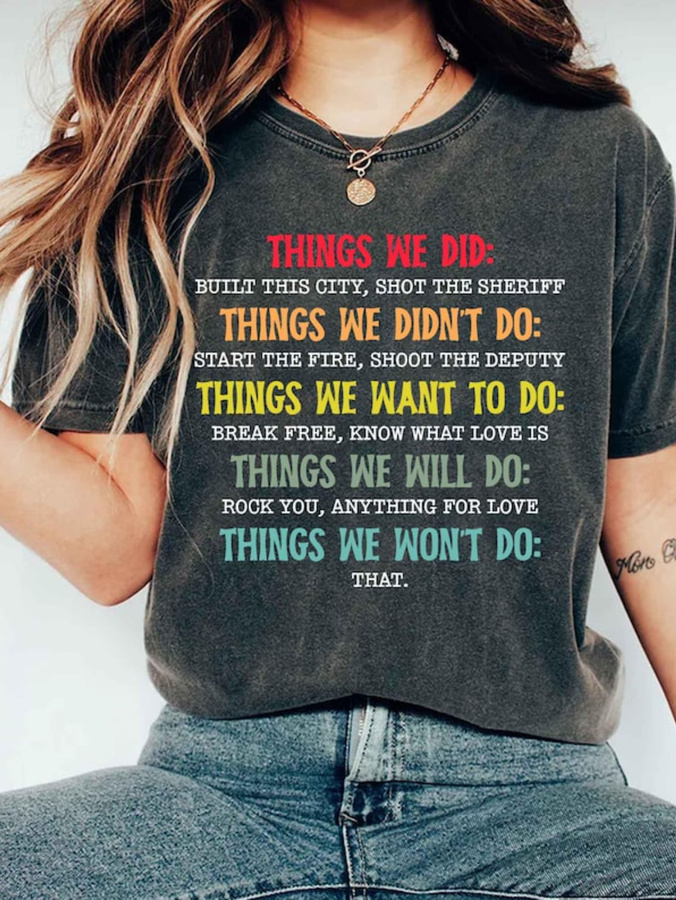 Things We Did Didn't Want Will - Summer Clothing List review and price