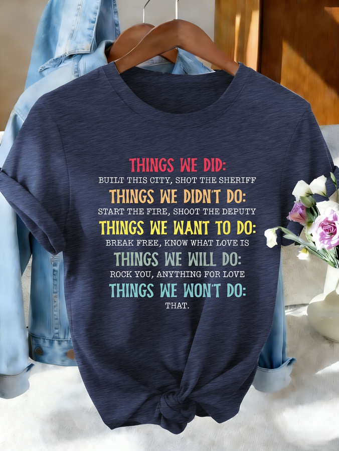 Things We Did Didn't Want Will - Summer Clothing List review and price