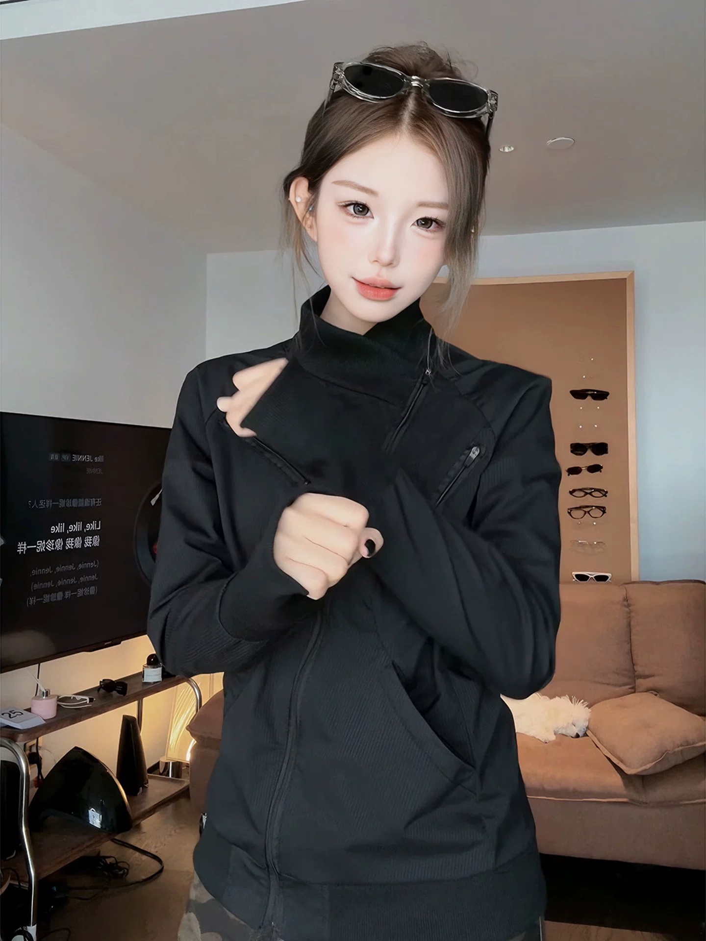 Black Irregular Zipper Ice Sil - Summer Clothing Styles Men review and price