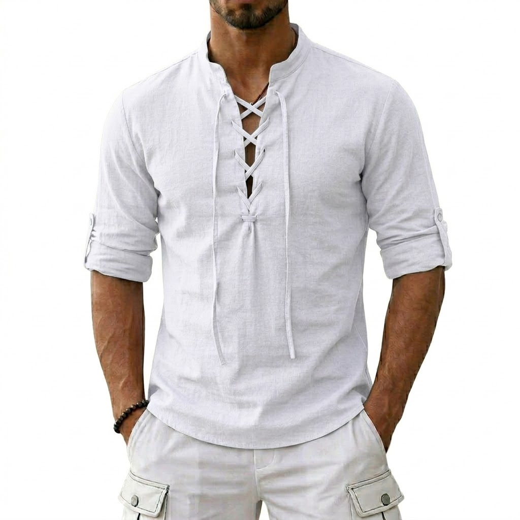 Men's Long Sleeved Linen T-Shi - Summer Viking Clothing review and price