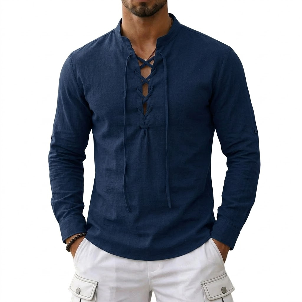 Men's Long Sleeved Linen T-Shi - Summer Viking Clothing review and price