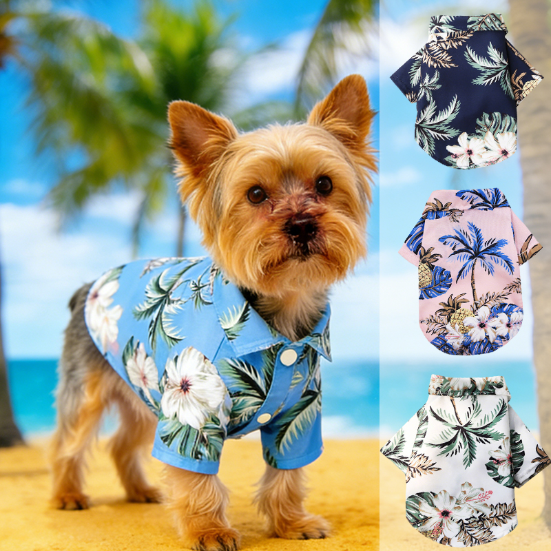 Hawaiian Style Pet Dog Clothe  - Summer Dog Clothing review and price