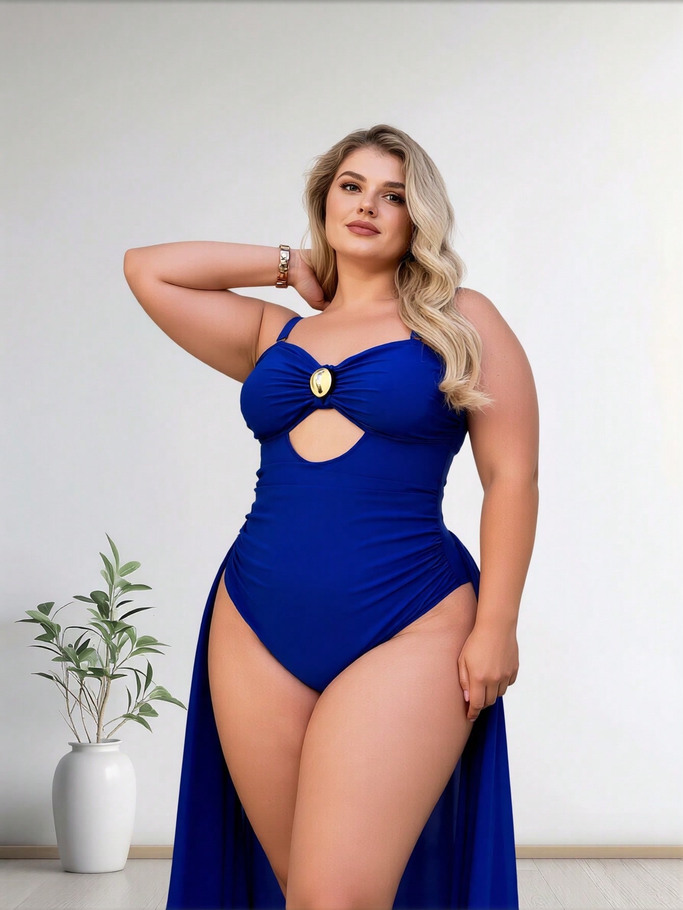 2026 New Plus Size Royal Blue  - Swimsuit One Piece review and price