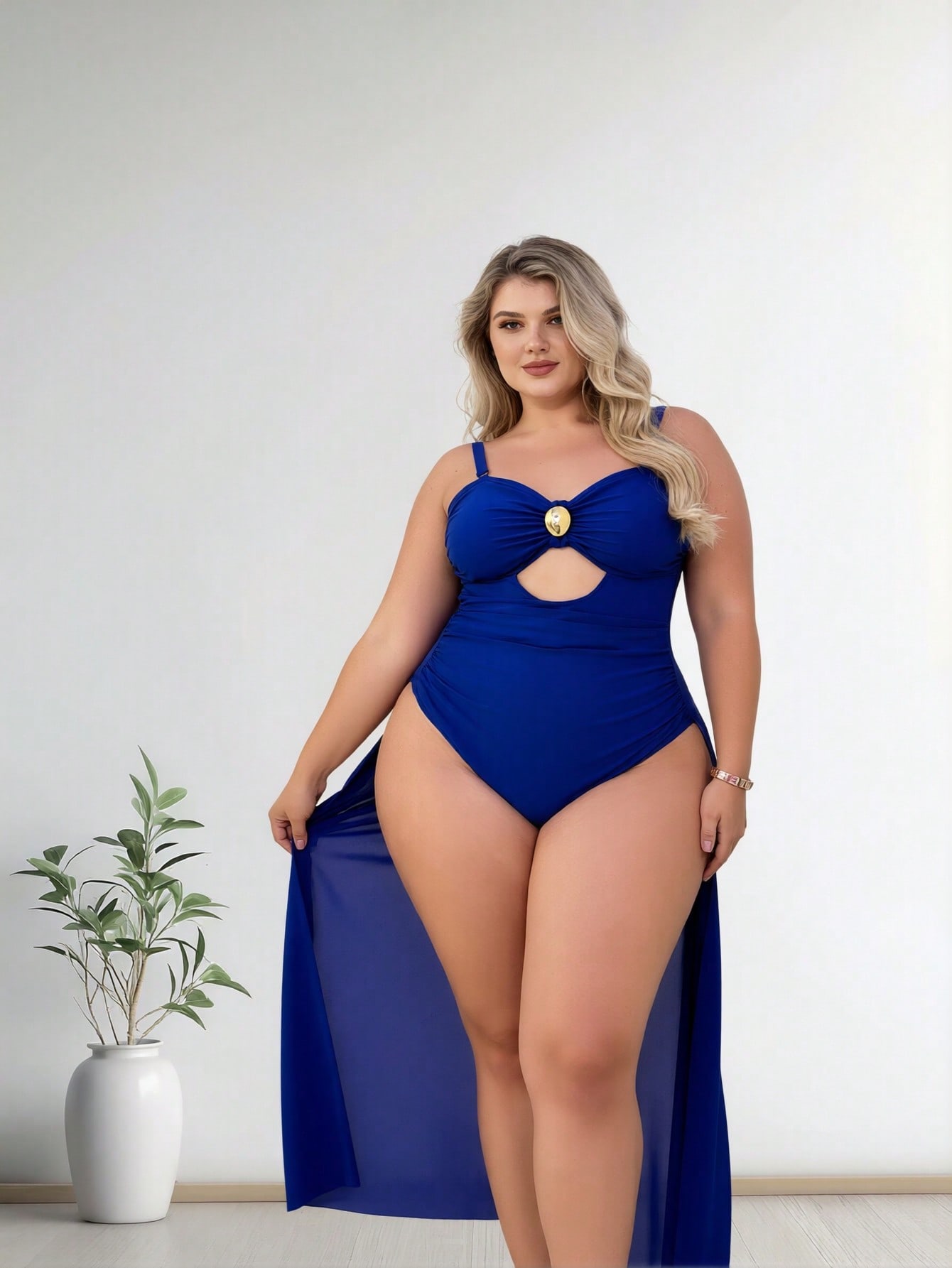 2026 New Plus Size Royal Blue  - Swimsuit One Piece review and price