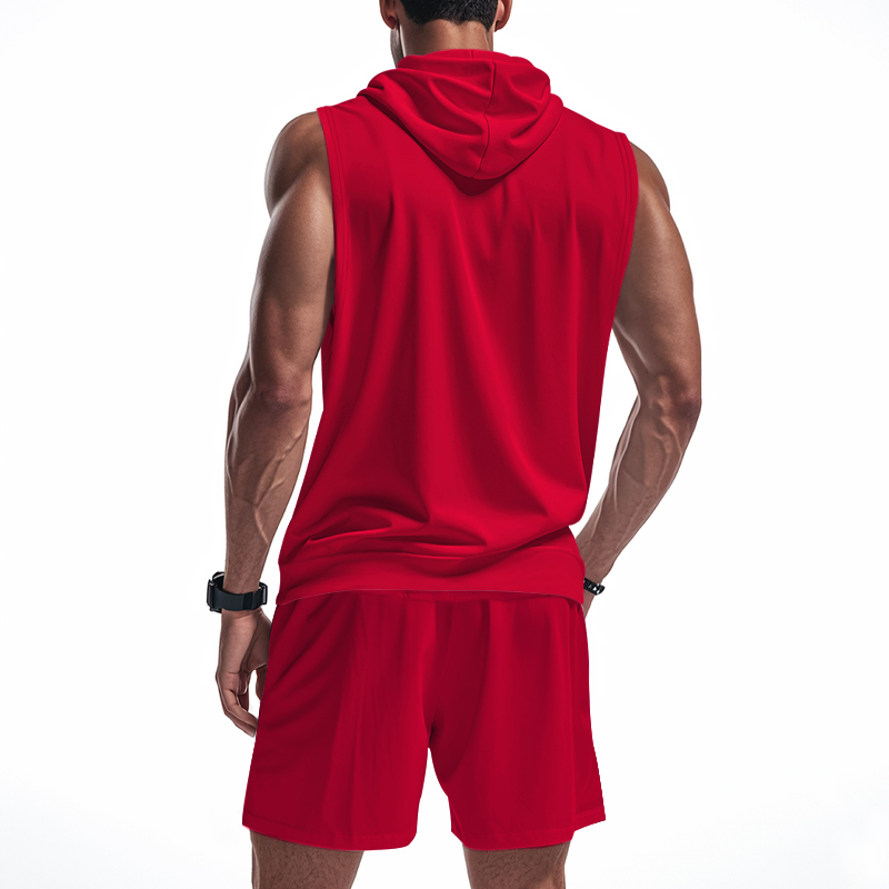 Men's Suit Sleeveless Hoodie T - Summer Clothing Sets Men review and price