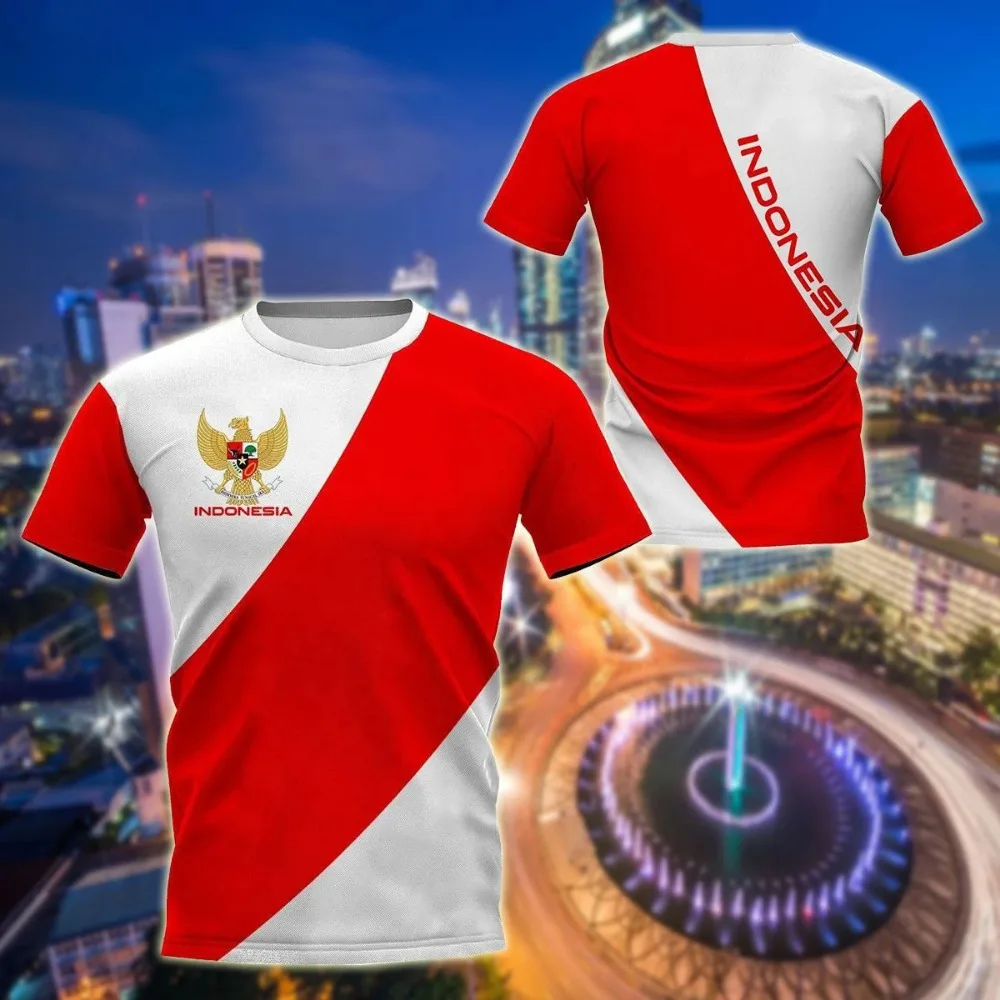 Indonesian Flag 3D Heraldic Pr - Summer Clothing Teens review and price