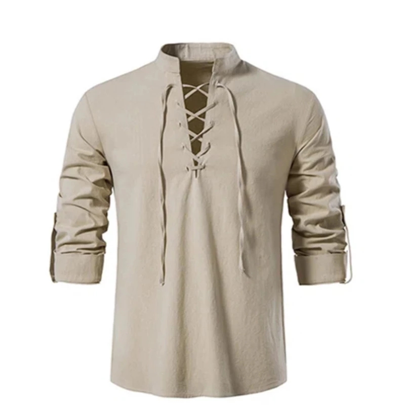 2023 New Men's V-neck shirt T- - Summer Viking Clothing review and price