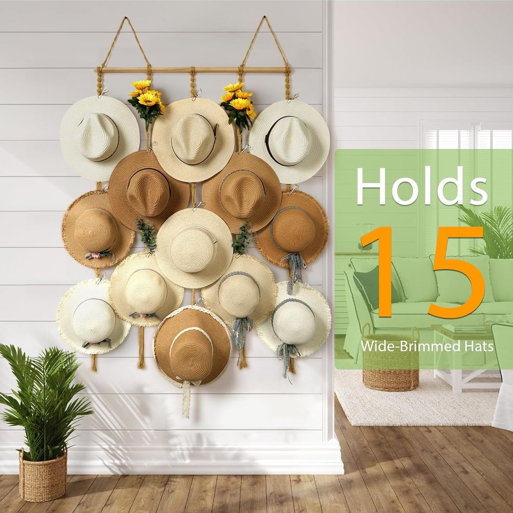 Hat Organizer Rack or Wall 15  - Sun Hat Wide Brim review and price