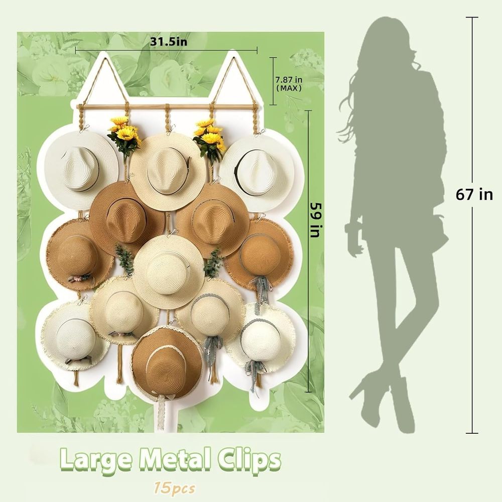 Hat Organizer Rack or Wall 15  - Sun Hat Wide Brim review and price