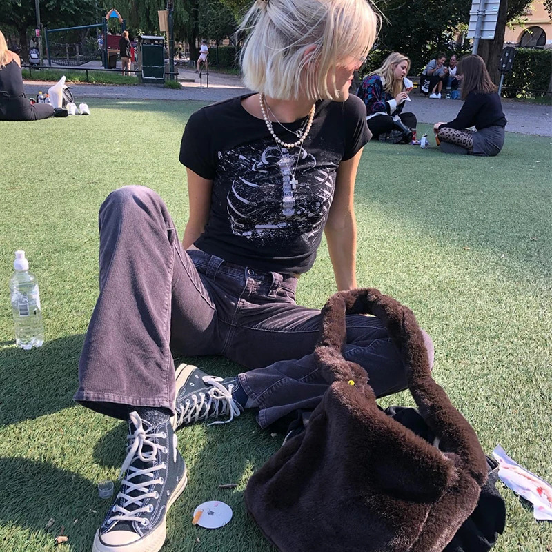 90s Vintage Short-sleeved T-sh - Summer Grunge Clothing review and price